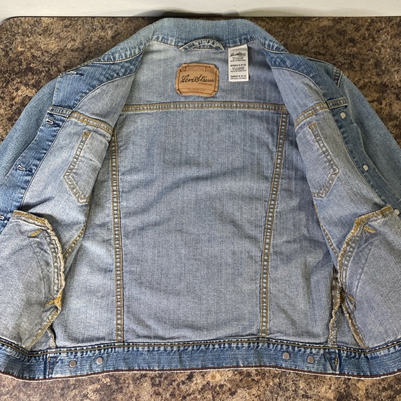 VINTAGE Levi Strauss Signature Misses Size M (8-10) Blue Trucker Jean Jacket - Picture 9 of 12